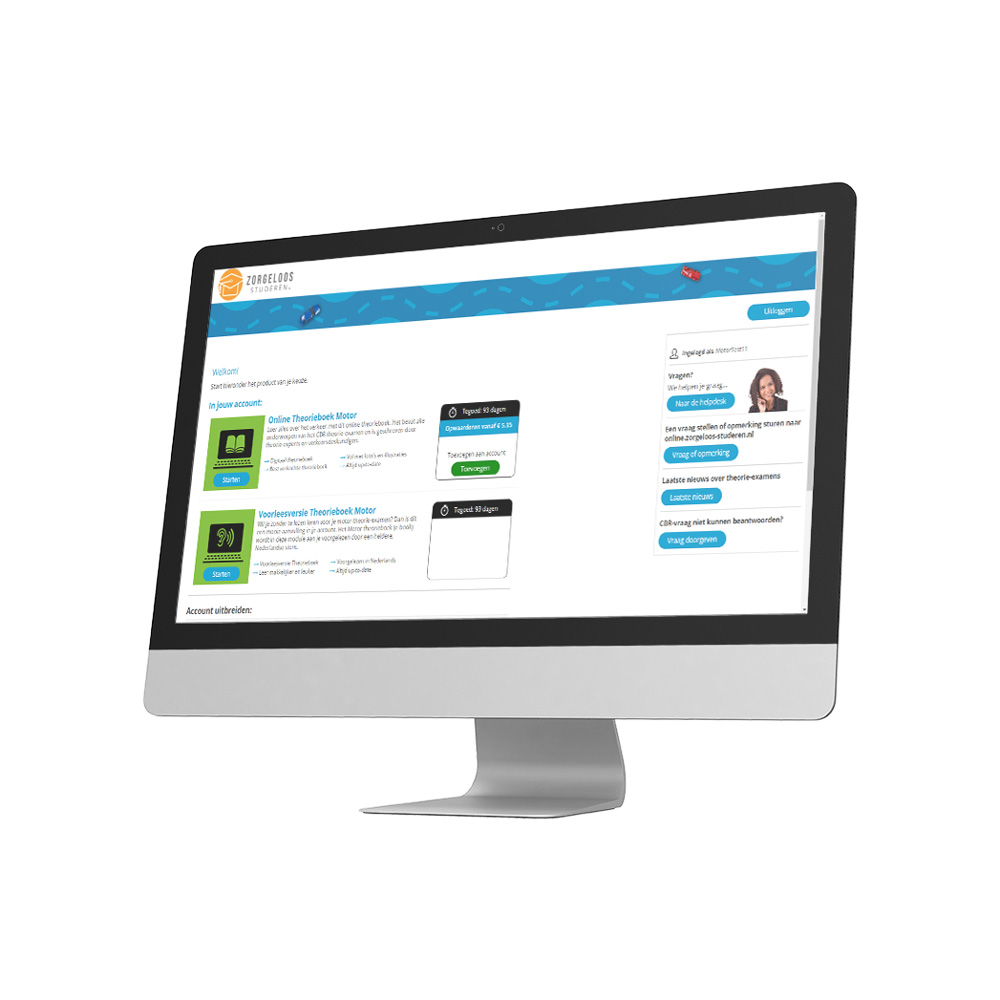 Online Motor Theorieboek of Voorleesboek - Rijbewijs A