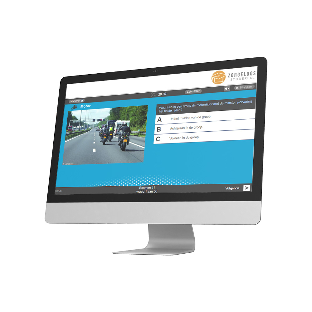 Motor Theorie Examen Oefenen - 3 Maanden Onbeperkt Oefenen - 1600 Examenvragen en 50 Theorie Examens - Rijbewijs A