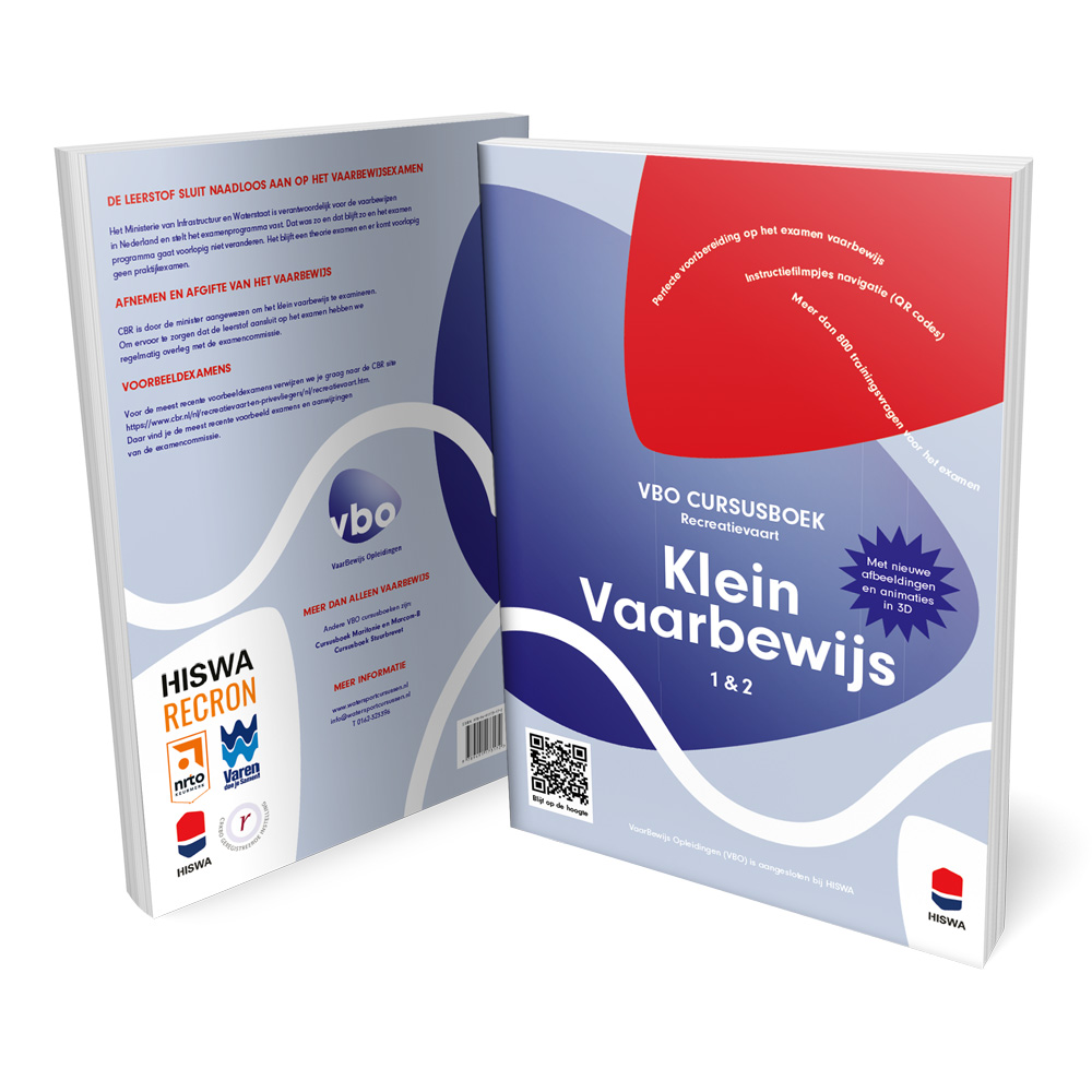 Cursusboek Klein Vaarbewijs 1 en 2 - Vaarbewijs Theorieboek 2025 - Ben Ros - Vaarbewijs Opleidingen (VBO)
