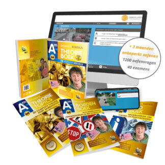 Bromfiets Theorie Pakket 2026 - Theorieboek, Samenvatting, 1200 Oefenvragen en 40 Theorie Examens - 3 Maanden Onbeperkt Oefenen - CBR Infoboek en Bordenboek - VekaBest - Scooter, Speed Pedelec, Brommer